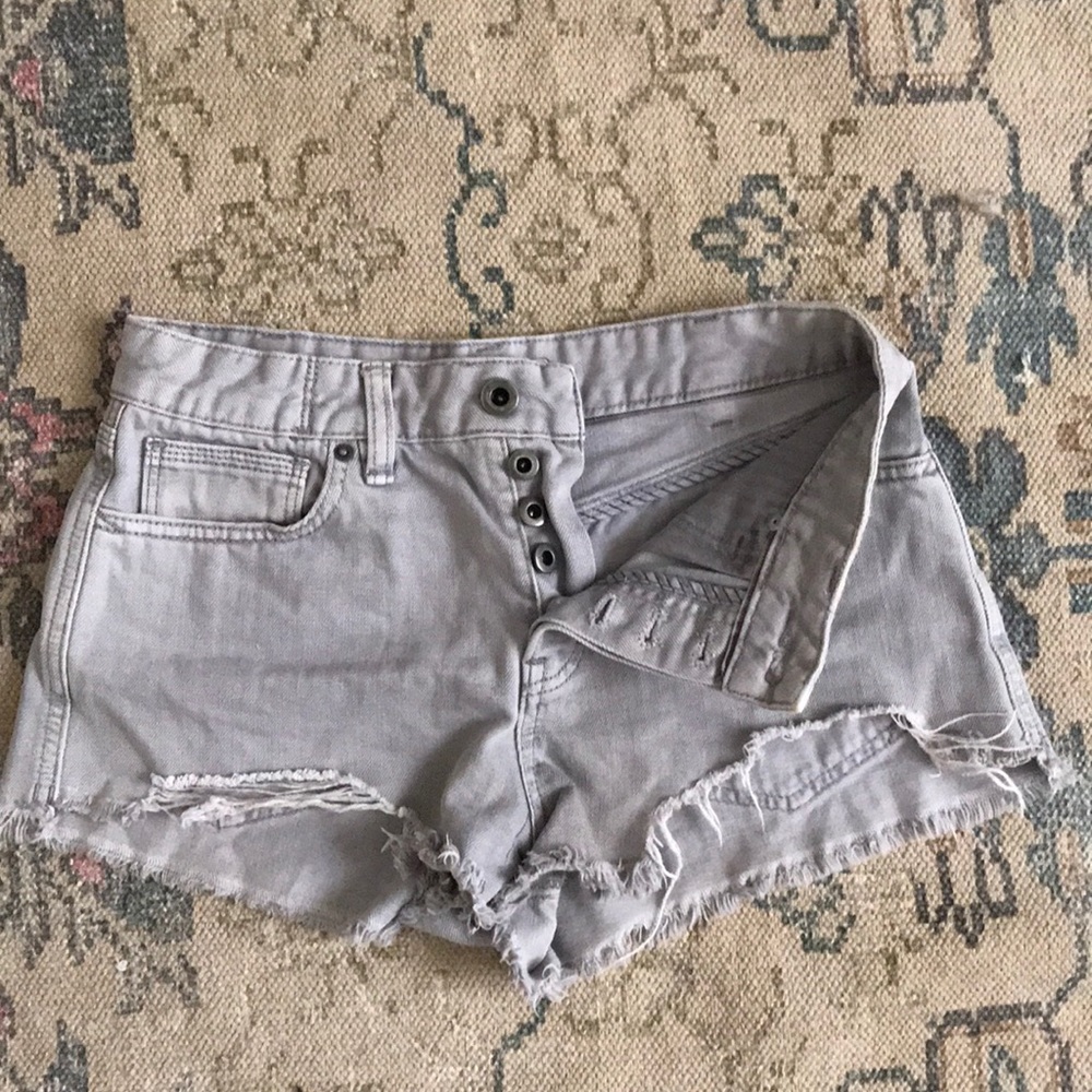 Free people gray high waisted shorts